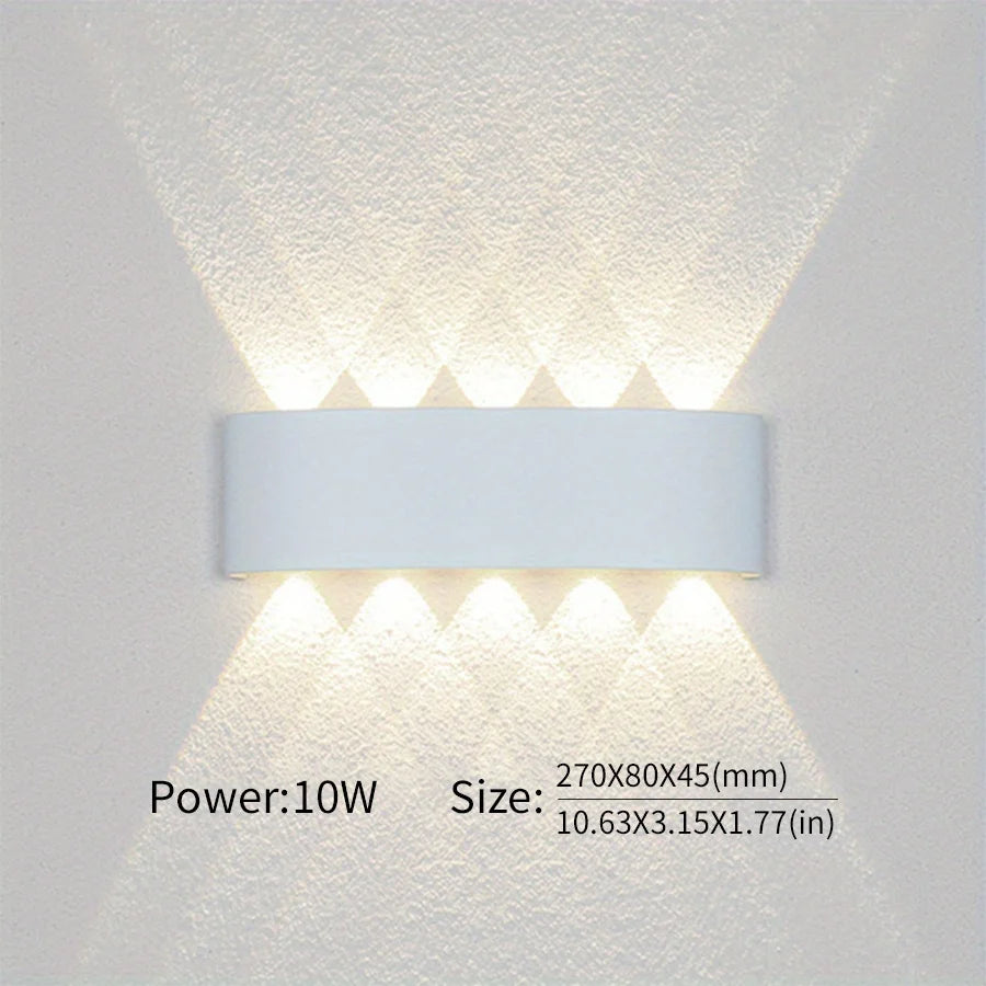 Led Wall Lamp Waterproof IP66 Up And Down Lighting Garden Decoration AC85-265V indoor&outdoor Wall Light for Bedroom Living Room