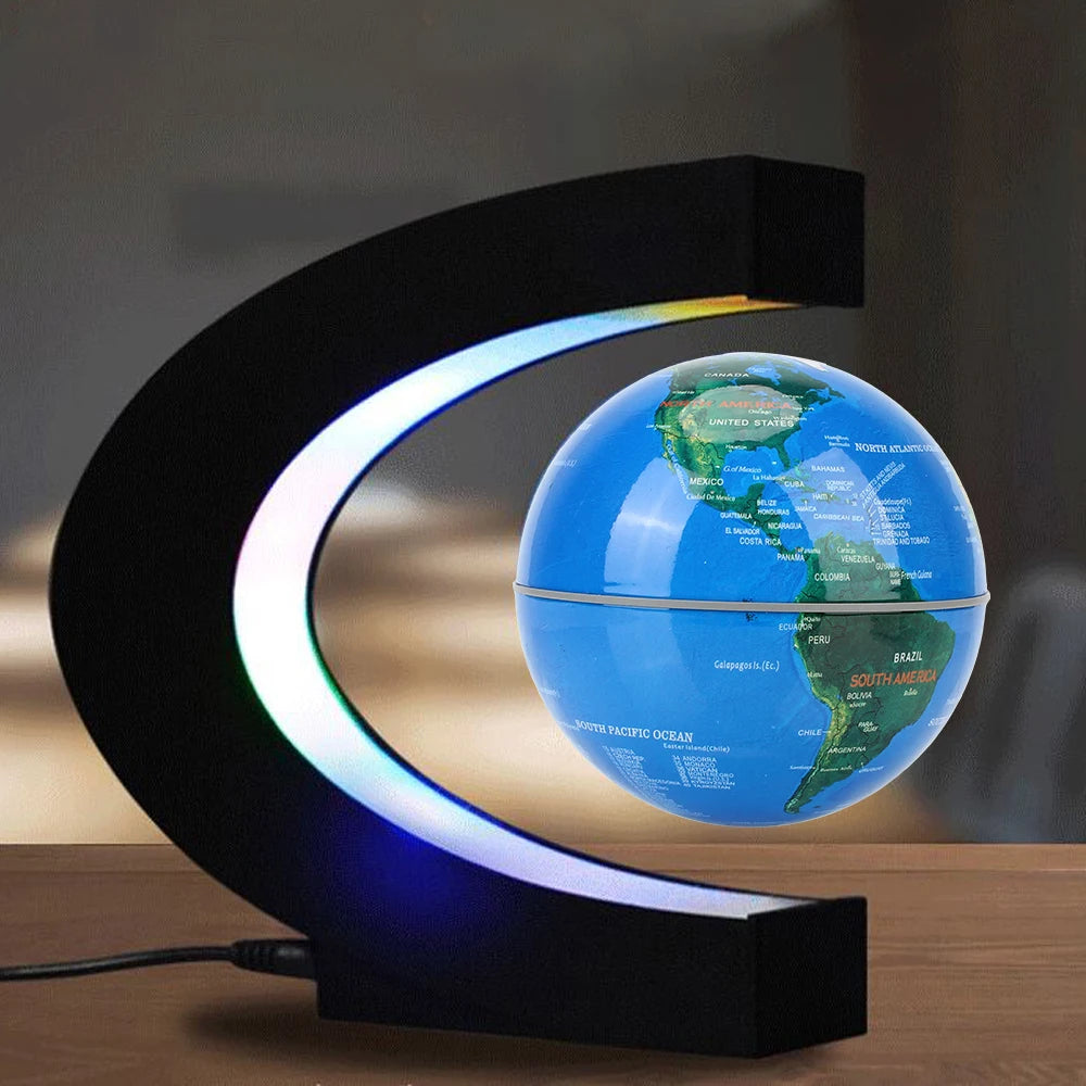 Floating Novelty Ball Light Magnetic Levitation Globe LED World Map Electronic Antigravity Lamps Birthday Gifts Toy For Kids
