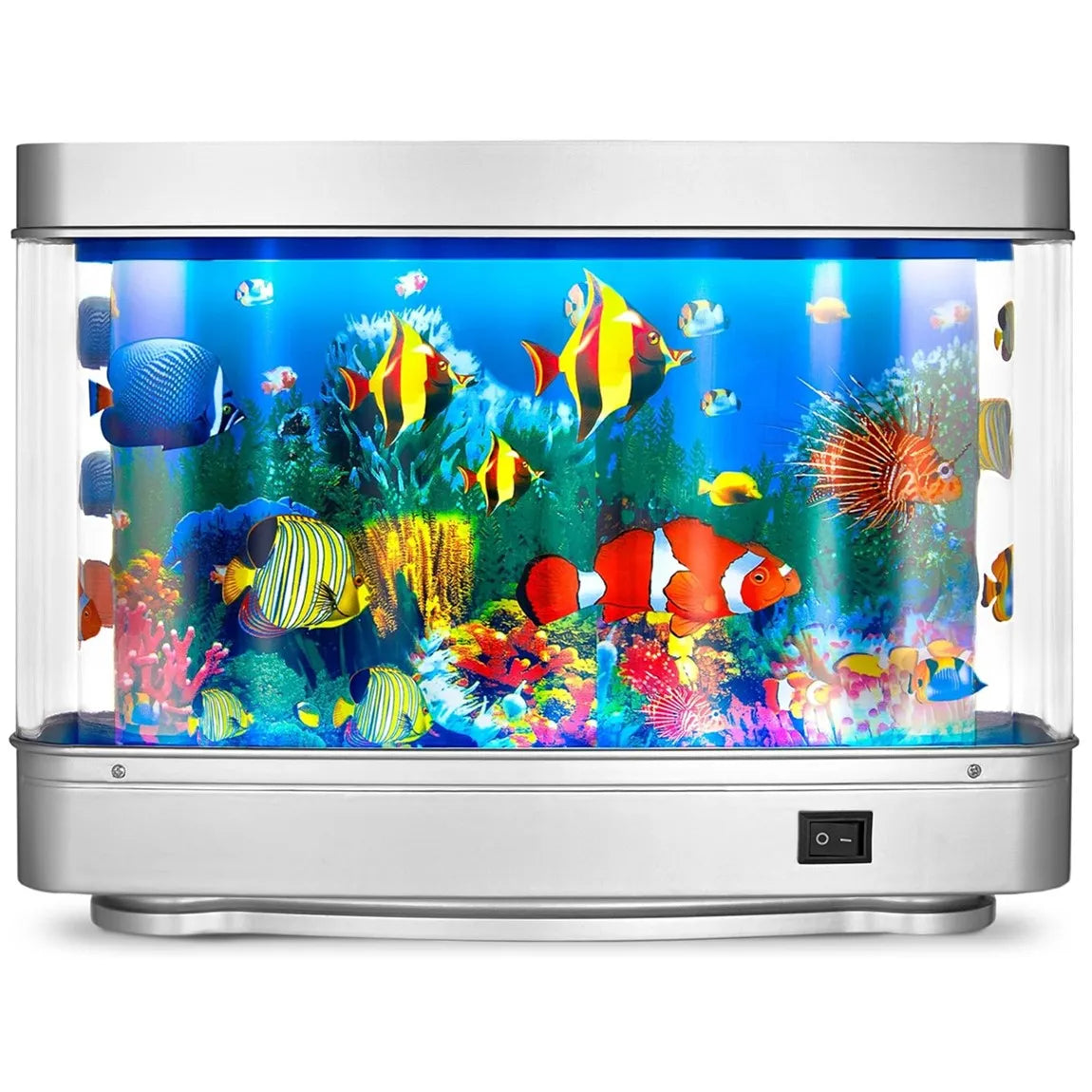 Artificial Tropical Fish Tank Lamp Decorative Sensory Aquarium Table Lamp Virtual Move Ocean Mood Night Light Room Decoration