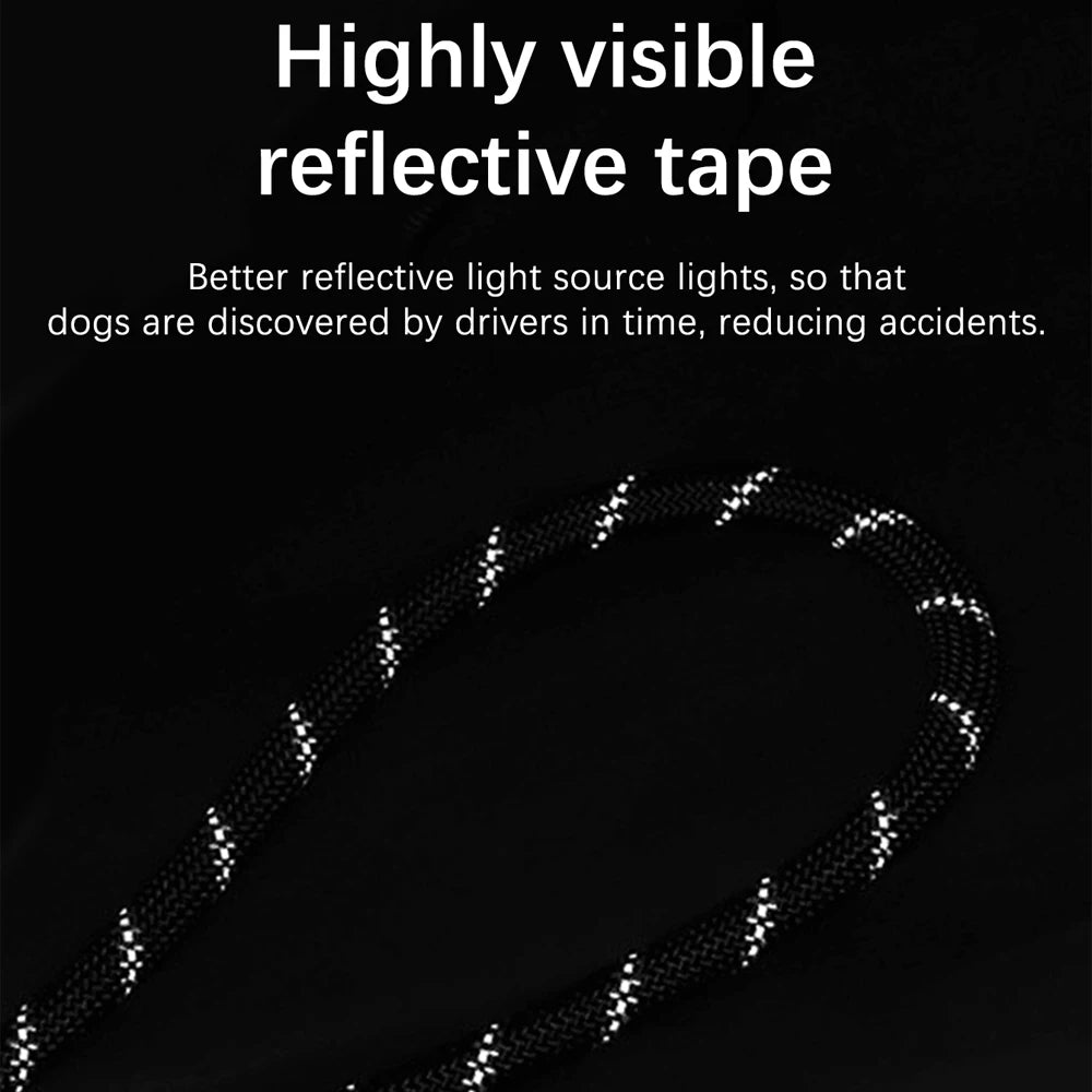 1 PC Hands Free Dog Leash for 2 Dogs Reflective Running Dual Dog Leash 360° Swivel Leash for Pet Outdoor Walking Jogging Hiking