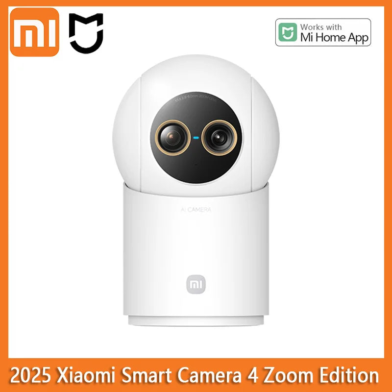 Xiaomi Mijia Smart Camera 4 9X Zoom Edition Baby Pet AI Facial Recognition Gesture Call Two-way Voice For Mi Home APP 2025 NEW