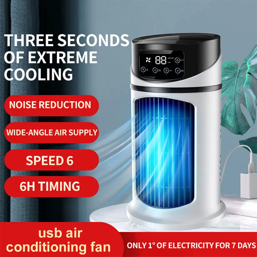 3 in 1 Quiet Cooling Desk Fan 6 Speeds Adjustable Personal Quiet Table Fan Circulation Wind Air Cooler for Home Office Desktop