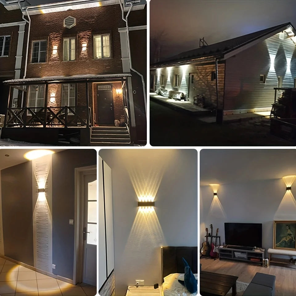Led Wall Lamp Waterproof IP66 Up And Down Lighting Garden Decoration AC85-265V indoor&outdoor Wall Light for Bedroom Living Room