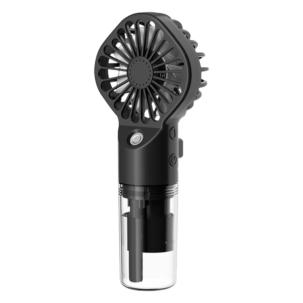 Handheld Mini Air Conditioner USB Rechargeable Portable Humidifier Mist Cooler 4 Speed Humidification Fan Low Noise Summer Gift