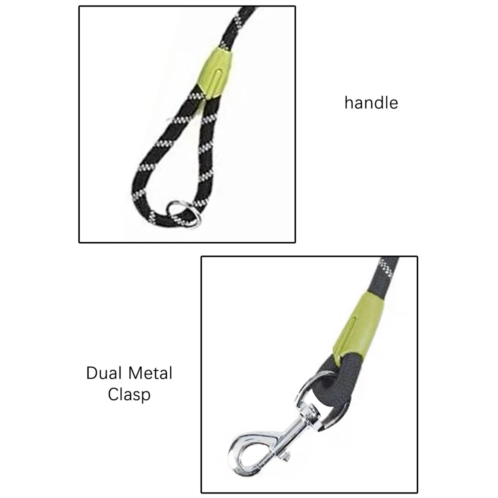 1 PC Hands Free Dog Leash for 2 Dogs Reflective Running Dual Dog Leash 360° Swivel Leash for Pet Outdoor Walking Jogging Hiking