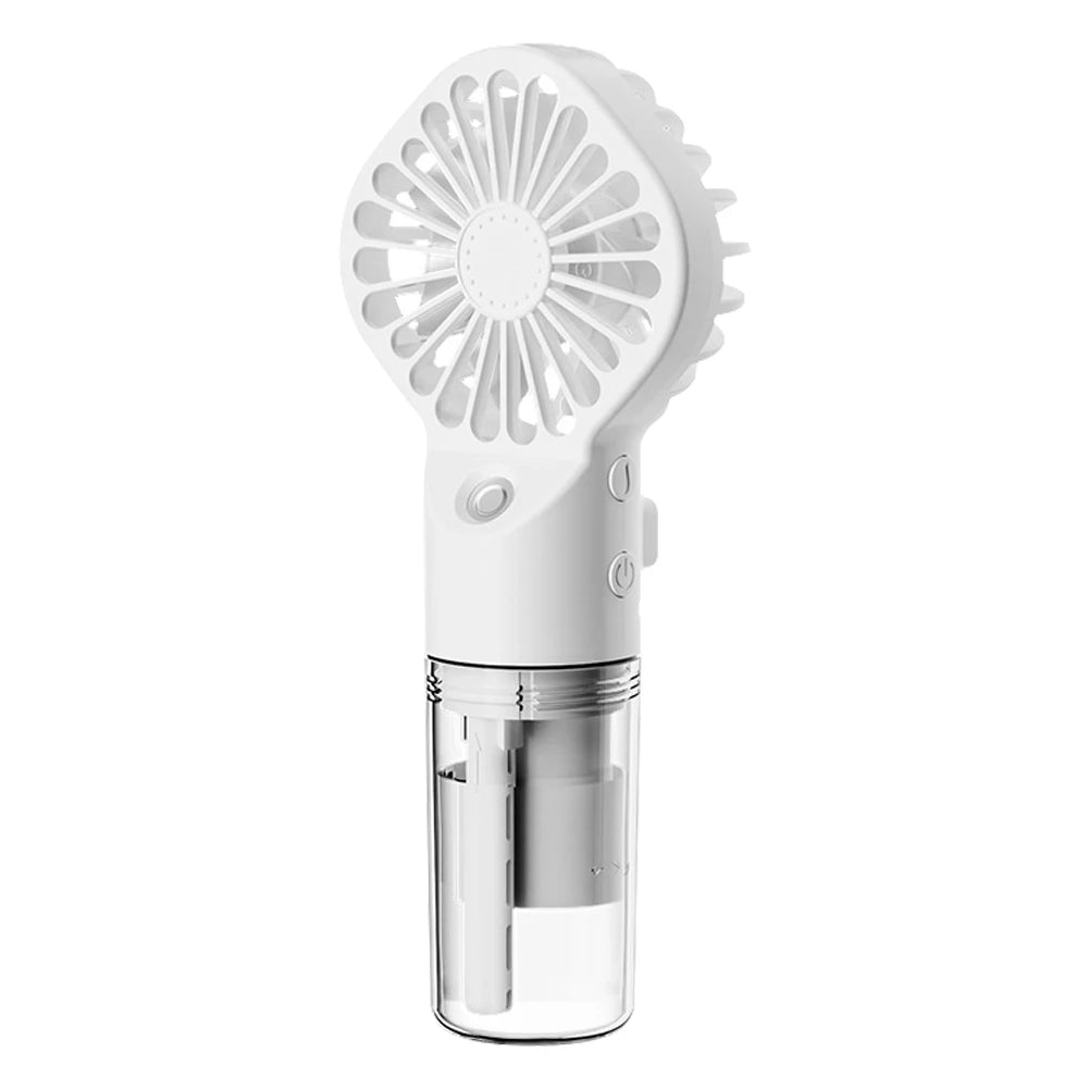 Handheld Mini Air Conditioner USB Rechargeable Portable Humidifier Mist Cooler 4 Speed Humidification Fan Low Noise Summer Gift