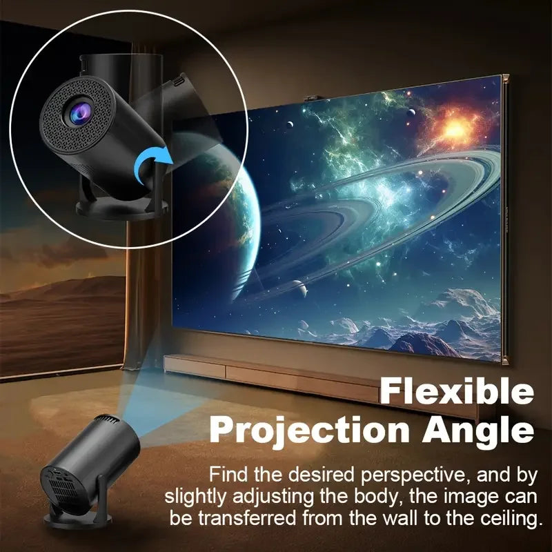 M5 4K WiFi6 Projector Android 11 260 ANSI Dual WIFI USB Plug 1080P Home Cinema Outdoor portable