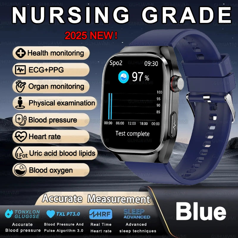 2025 New For XIAOMI Uric acid Blood lipids Smart Watch Men ECG+PPG Blood pressure Blood oxygen Bluetooth Call Health Smartwatchs