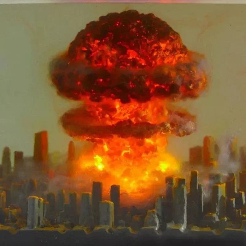 Nuclear Explosion Bomb Mushroom Cloud Lamp Flameless Lamp For Courtyard Living Room Decor 3D Night Light Rechargeable gifts