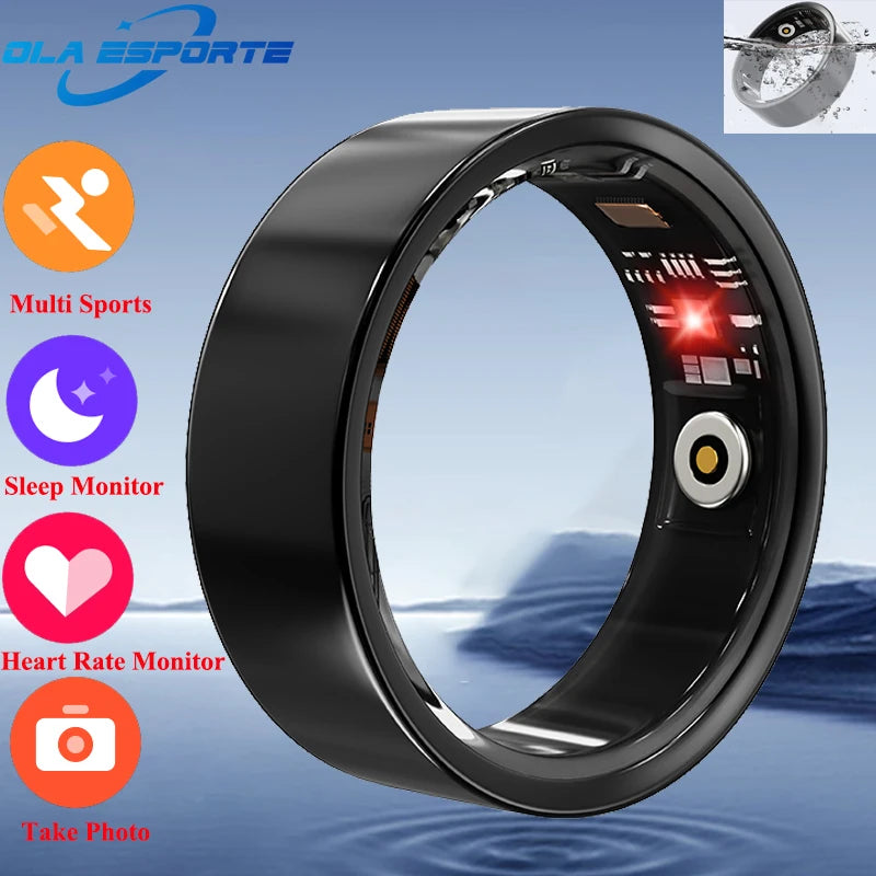 For SmartRing 2025 Women Men Waterproof Health Ring 7-13 size Sport Couple Smart Ring Tiktok Slide Control Sleep Monitor