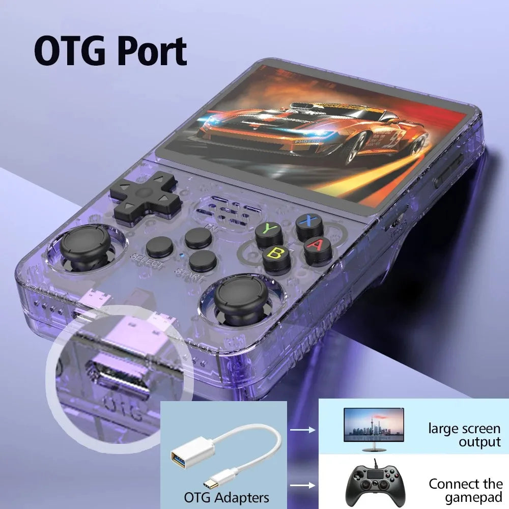 R36S Retro Handheld Video Game Console Linux System 3.5 Inch IPS Screen Portable Pocket Video Player 64GB 128G 256G Games