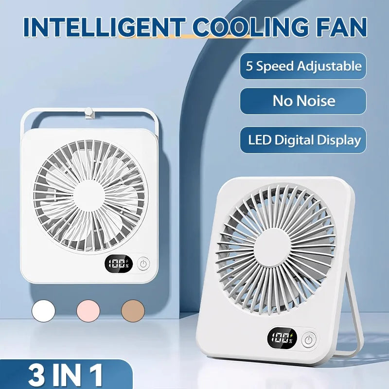 Mini Portable Folding USB Charging Power Bank Summer Cooling Fan Handheld Desk Multi Function Fan for Sports