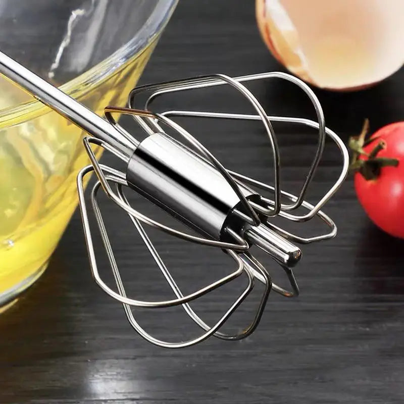 Semi-Automatic Hand Mixer Stainless Steel Whisker Multifunctional Hand Push Whisk Semi-Automatic Whipper Stainless Steel Whisk