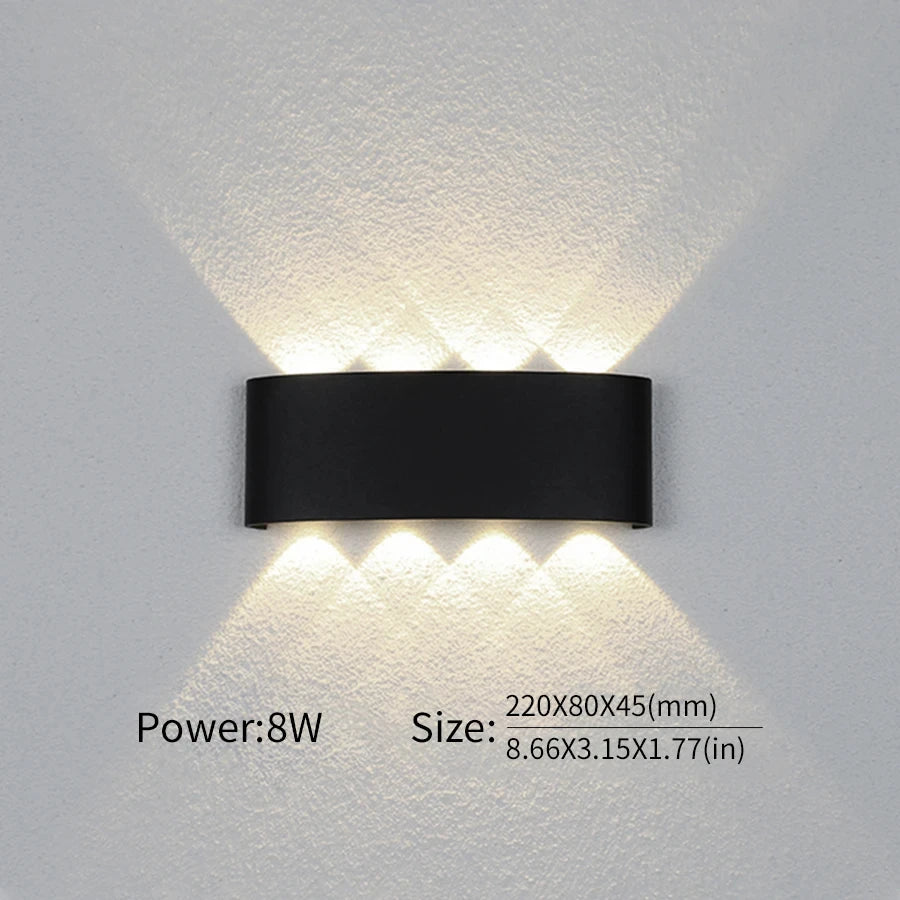 Led Wall Lamp Waterproof IP66 Up And Down Lighting Garden Decoration AC85-265V indoor&outdoor Wall Light for Bedroom Living Room