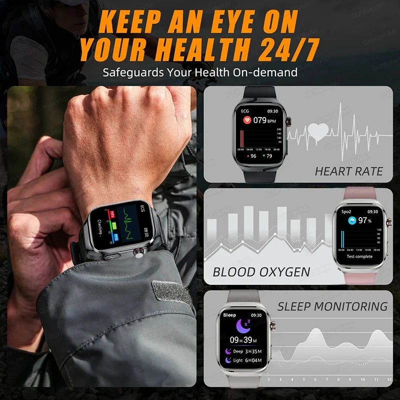2025 New For XIAOMI Uric acid Blood lipids Smart Watch Men ECG+PPG Blood pressure Blood oxygen Bluetooth Call Health Smartwatchs