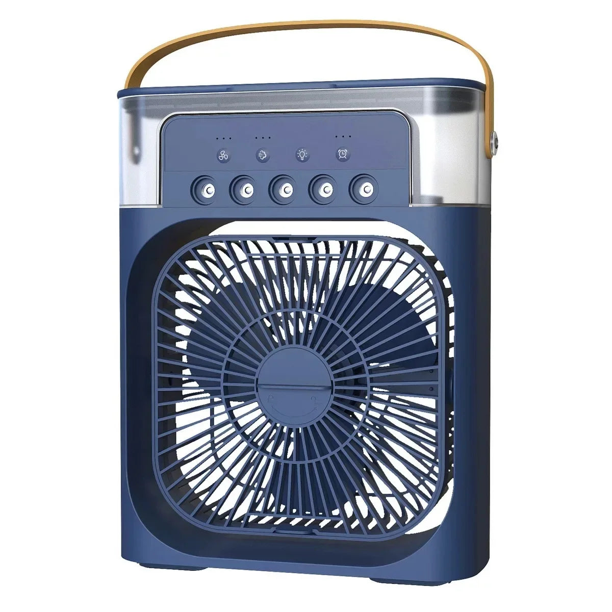 2025 New Portable Air Cooler with Humidifier LED Night Light AI Smart Temperature Adjustment Quiet Personal Space Cooling Fan