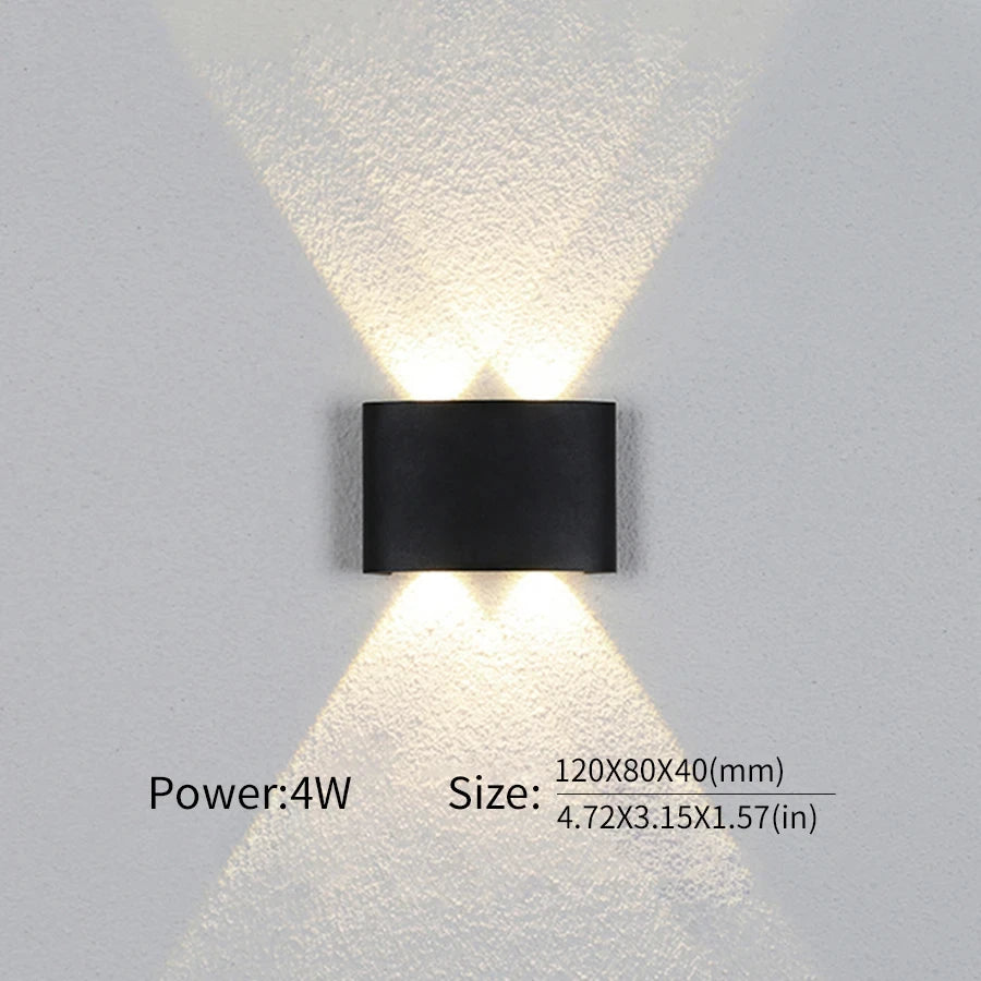 Led Wall Lamp Waterproof IP66 Up And Down Lighting Garden Decoration AC85-265V indoor&outdoor Wall Light for Bedroom Living Room